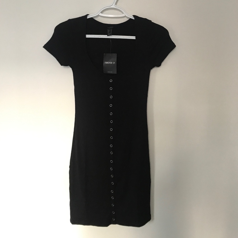 Forever 21 fitted black dress NWT